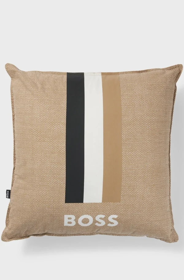 HUGO BOSS Mais Acessórios>Almofada Estampada Com Logótipo E Risca De Assinatura