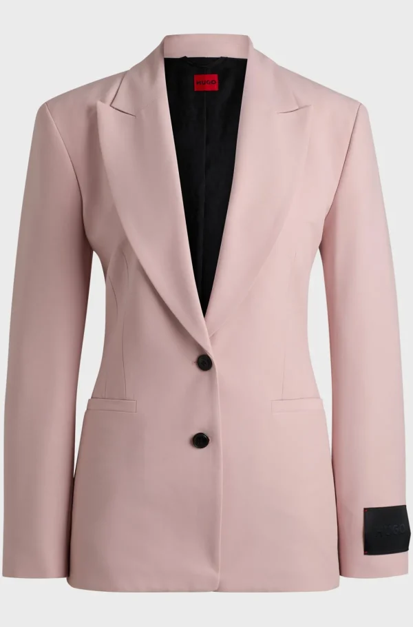 MULHER HUGO BOSS Blazers>Blazer De Ajuste Slim Em Forma De Ampulheta Com Forro Integral