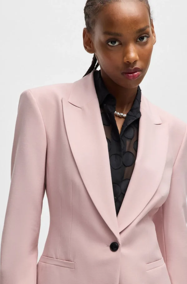 MULHER HUGO BOSS Blazers>Blazer De Ajuste Slim Em Forma De Ampulheta Com Forro Integral