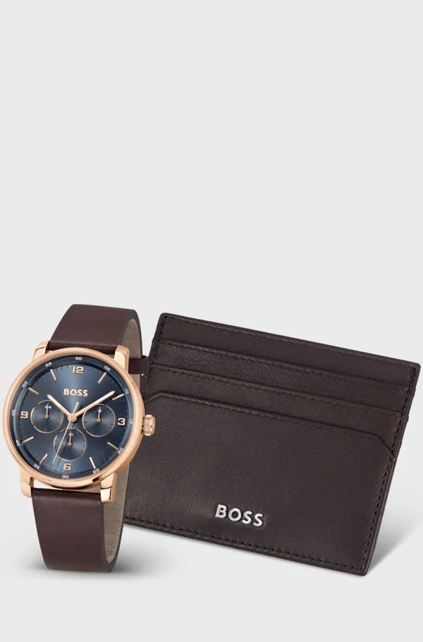 HUGO BOSS Relógios>Blue-dial Watch And Card Holder Gift Set