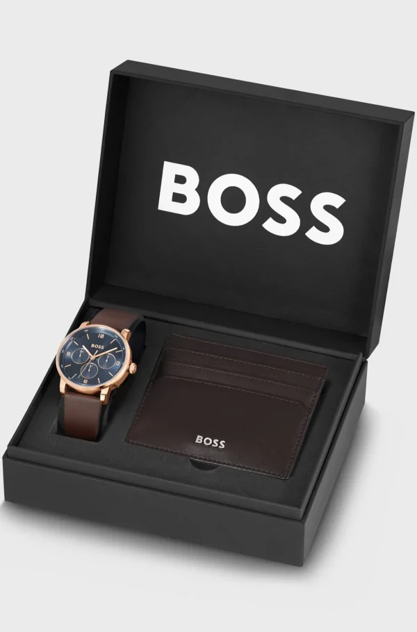 HUGO BOSS Relógios>Blue-dial Watch And Card Holder Gift Set