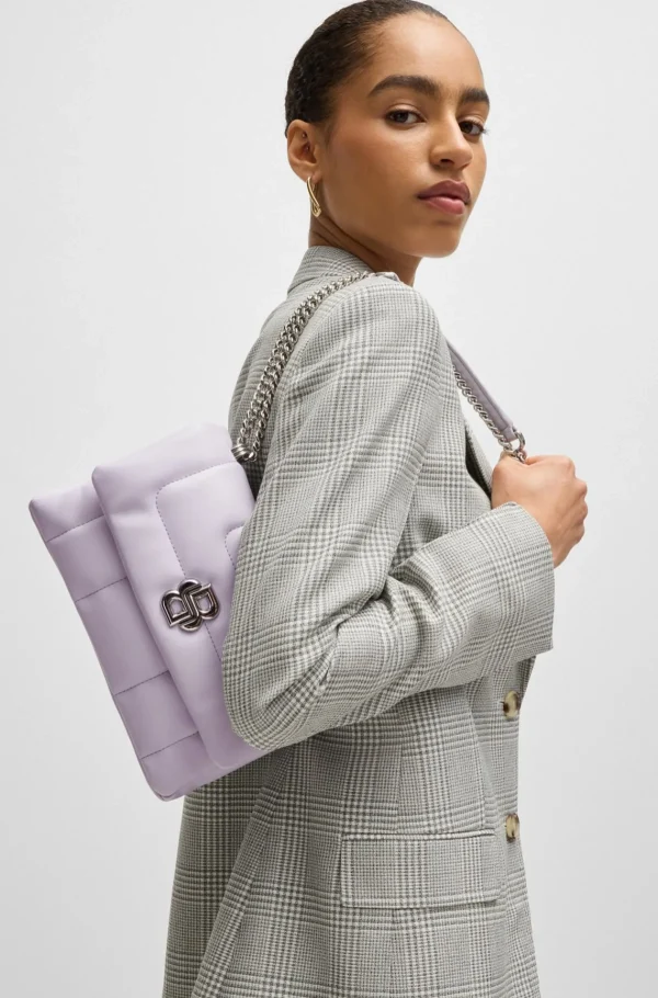 MULHER HUGO BOSS Malas>Bolsa A Tiracolo Acolchoada Com Monograma Double B