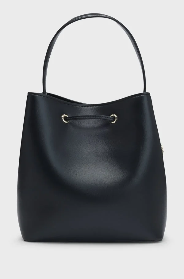 MULHER HUGO BOSS Malas>Bolsa Bucket Em Pele Sintética Com Monograma Double B