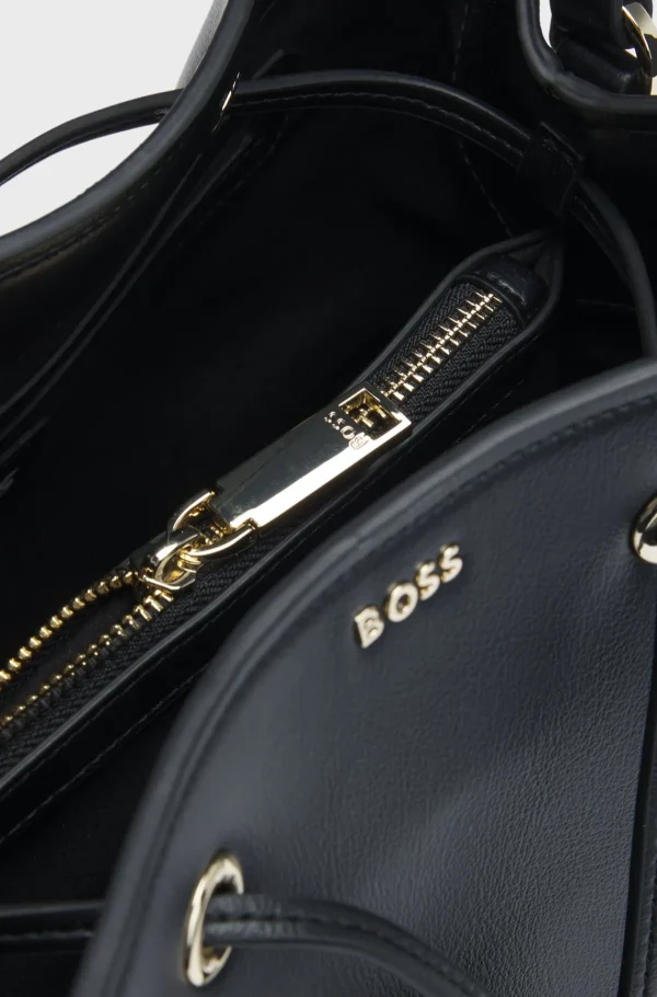 MULHER HUGO BOSS Malas>Bolsa Bucket Em Pele Sintética Com Monograma Double B