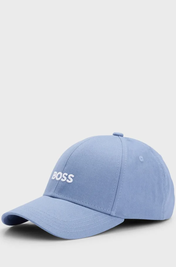 HUGO BOSS Bonés E Gorros>Boné Em Sarja De Algodão Com O Logótipo Bordado