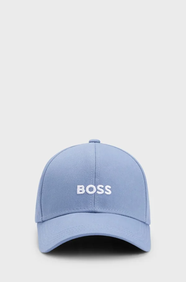 HUGO BOSS Bonés E Gorros>Boné Em Sarja De Algodão Com O Logótipo Bordado