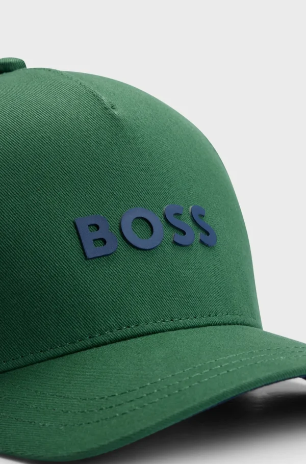 Crianças HUGO BOSS Chapéus E Cachecóis>Boné Infantil Em Sarja De Algodão Com Detalhes Do Logótipo