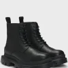 HUGO BOSS Botas>Botas Com Atacadores Em Pele Granulada Com Sola Volumosa