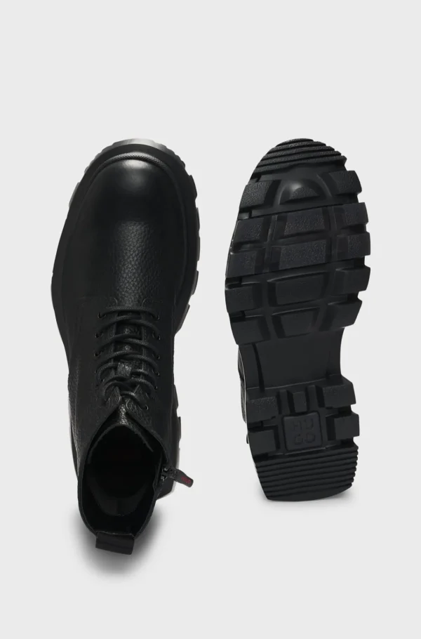 HUGO BOSS Botas>Botas Com Atacadores Em Pele Granulada Com Sola Volumosa