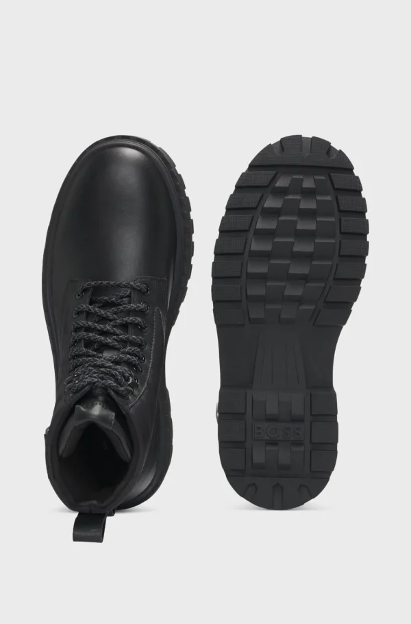 HUGO BOSS Botas>Botins De Material Misto Com Gancho De Mosquetão