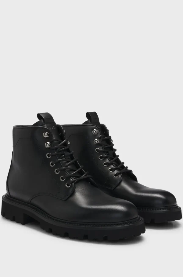 HUGO BOSS Botas>Botins Em Pele Polida Com Biqueira De Avental