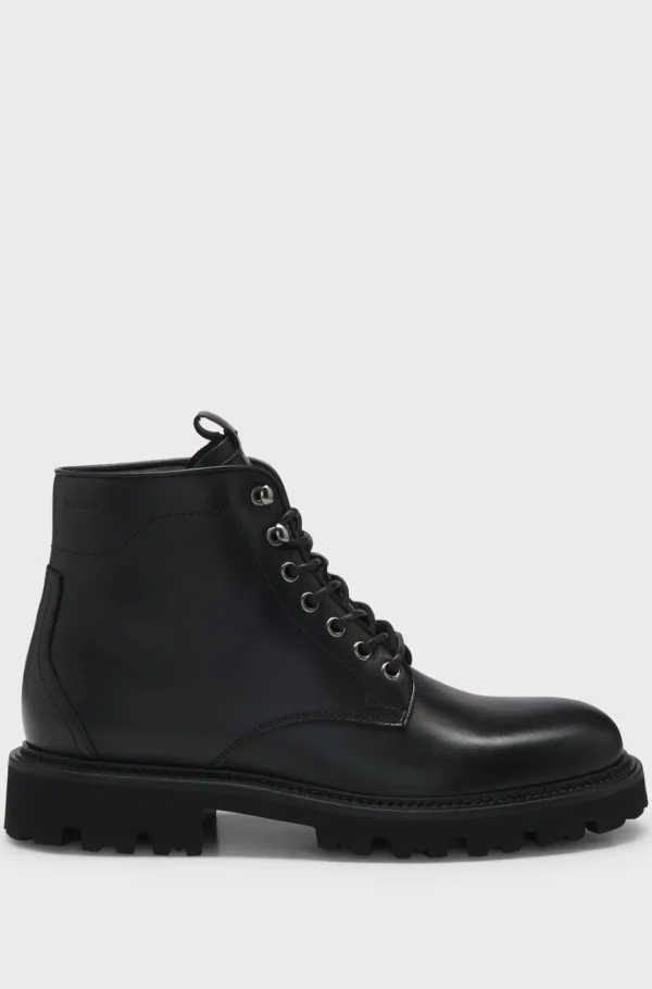 HUGO BOSS Botas>Botins Em Pele Polida Com Biqueira De Avental