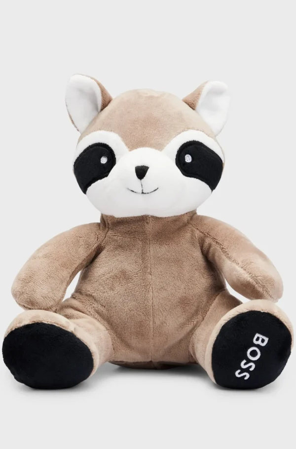 Crianças HUGO BOSS Acessórios Para Bebé>Brinquedo Fofinho Panda Vermelho Para Bebé Com Logótipos Bordados