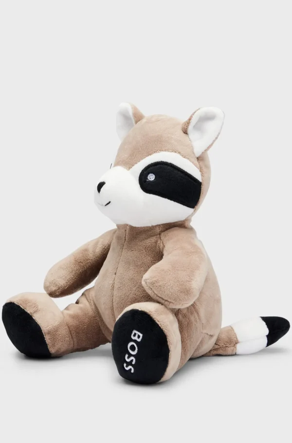 Crianças HUGO BOSS Acessórios Para Bebé>Brinquedo Fofinho Panda Vermelho Para Bebé Com Logótipos Bordados