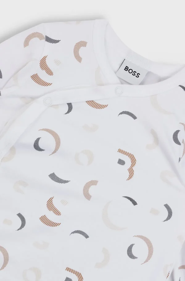 Crianças HUGO BOSS Partes De Cima Para Rapaz>Caixa De Presente Com Pijama E Gorro Para Bebé