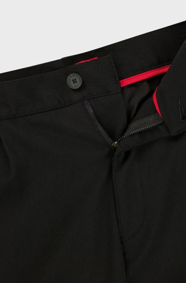 HUGO BOSS Calças E Calções>Calças De Ajuste Slim Em Gabardina Elástica