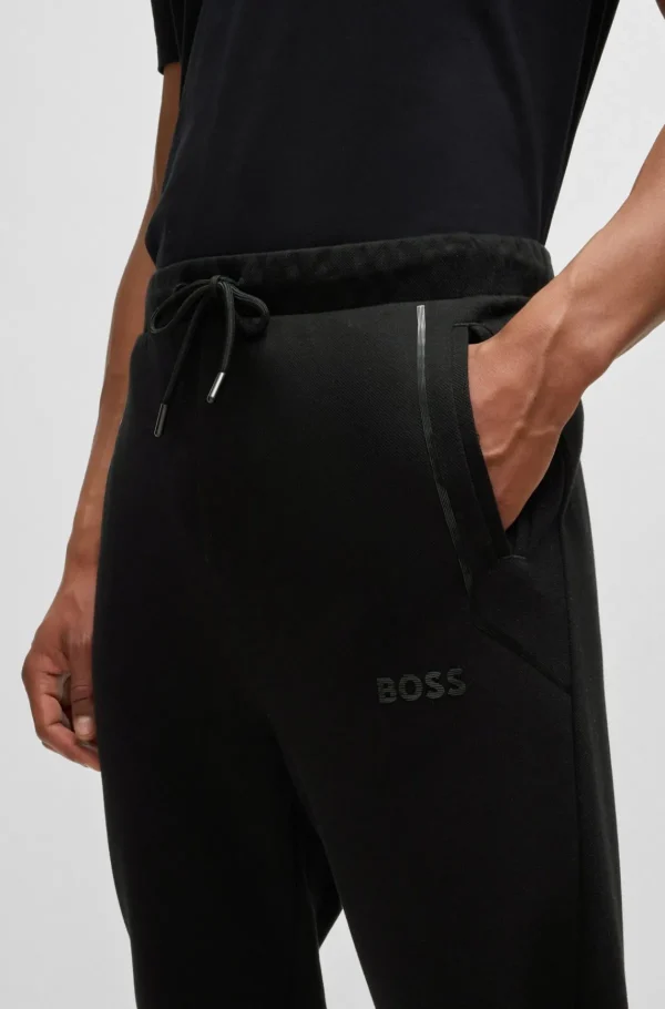 HUGO BOSS Sweats E Hoodies>Calças De Fato De Treino Em Mistura De Algodão Com Logótipo Com Efeito Espelhado