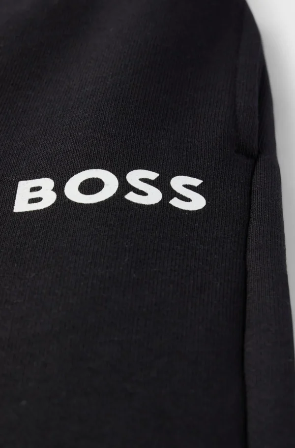 Crianças HUGO BOSS Partes De Baixo Para Rapaz>Calças De Fato De Treino Em Velo Com Estampado De Logótipo