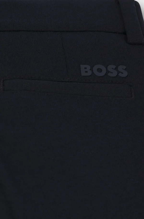 Crianças HUGO BOSS Júniores (Idades 4-14) | Partes De Baixo Para Rapaz>Calças De Fato Para Criança Em Tecido Elástico Com Detalhes Exclusivos