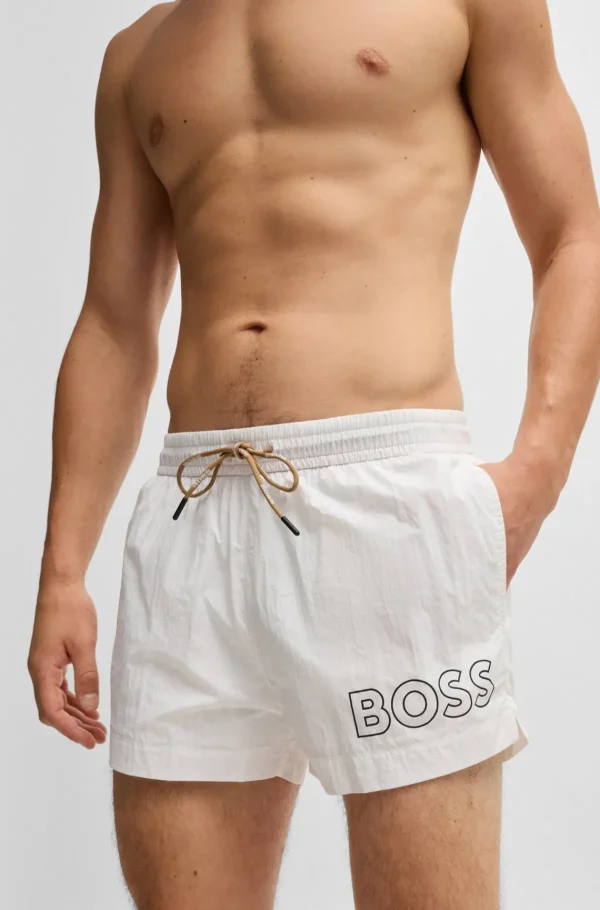 HUGO BOSS Roupa De Praia>Calções De Banho De Secagem Rápida Com Desenho Do Logótipo