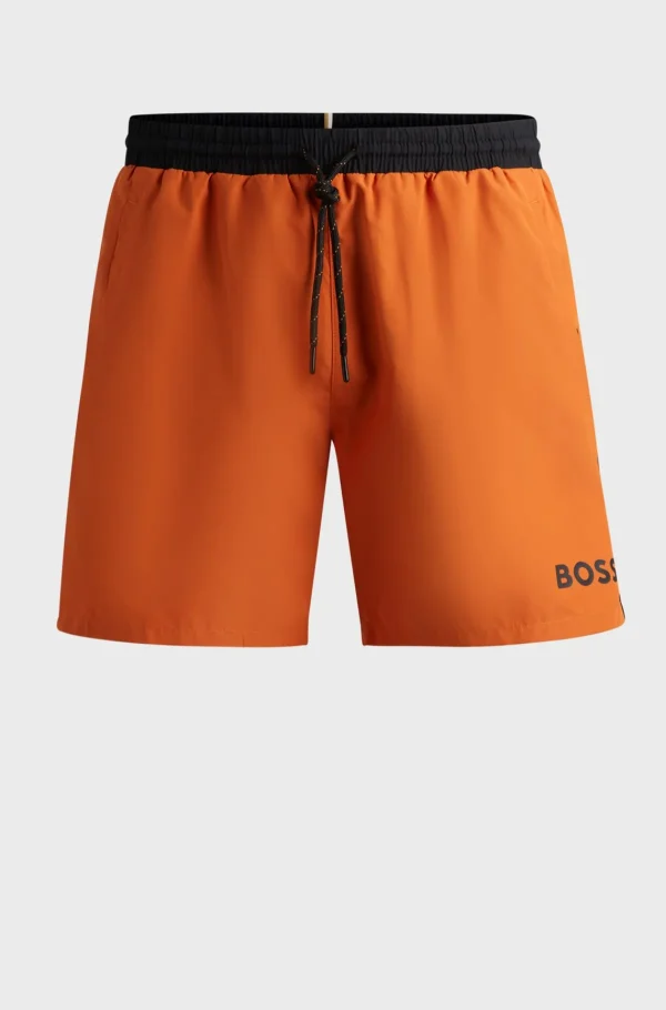 HUGO BOSS Fatos De Banho>Calções De Banho De Secagem Rápida Com Logótipo Estampado