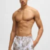 HUGO BOSS Roupa De Praia>Calções De Banho Totalmente Forrados Com Estampado Sazonal