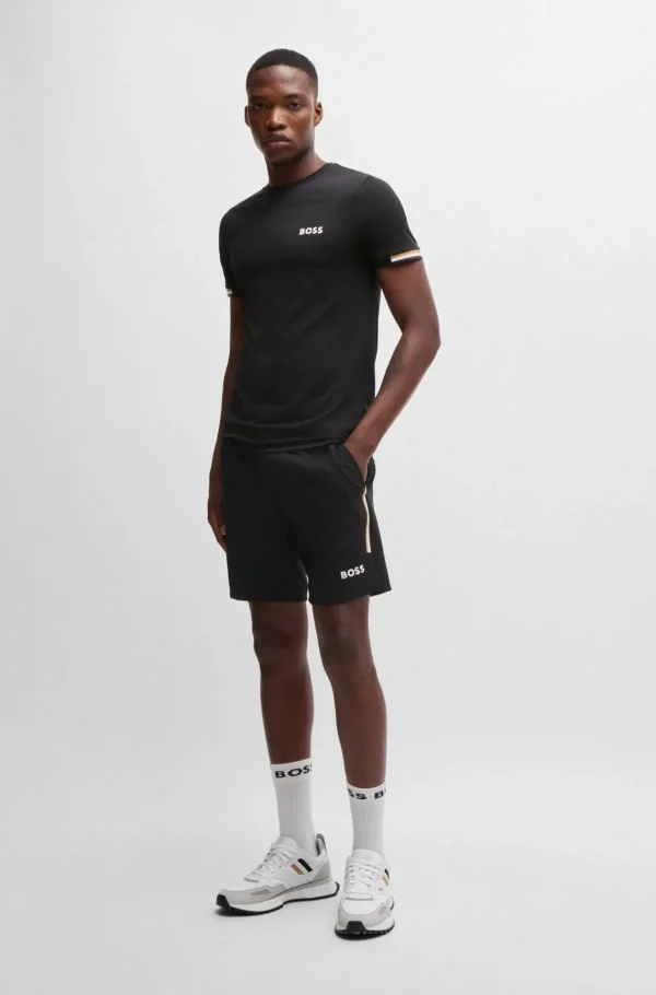 HUGO BOSS Ténis E Padel>Calções De Ténis BOSS X Matteo Berrettini Com Elasticidade Em Quatro Direções