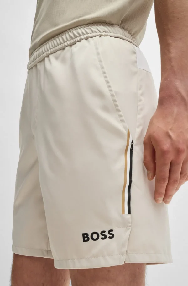 HUGO BOSS Ténis E Padel>Calções De Ténis BOSS X Matteo Berrettini Com Elasticidade Em Quatro Direções