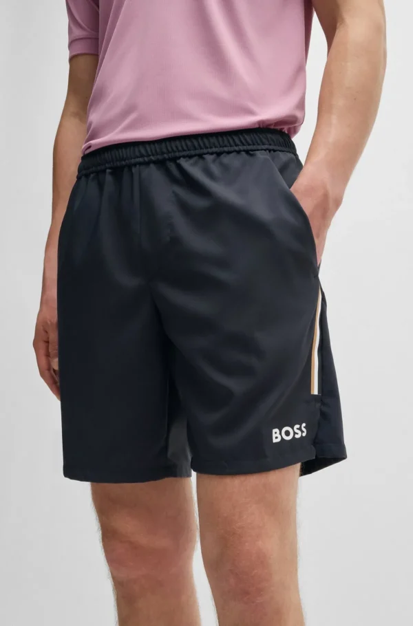 HUGO BOSS Calças E Calções>Calções Repelentes à água BOSS X Matteo Berrettini Com Estampado De Logótipo