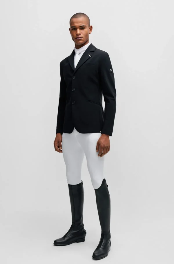 HUGO BOSS Roupa De Equitação>Camisa De Espetáculo Equestre Em Branco Com Detalhes De Riscas De Assinatura