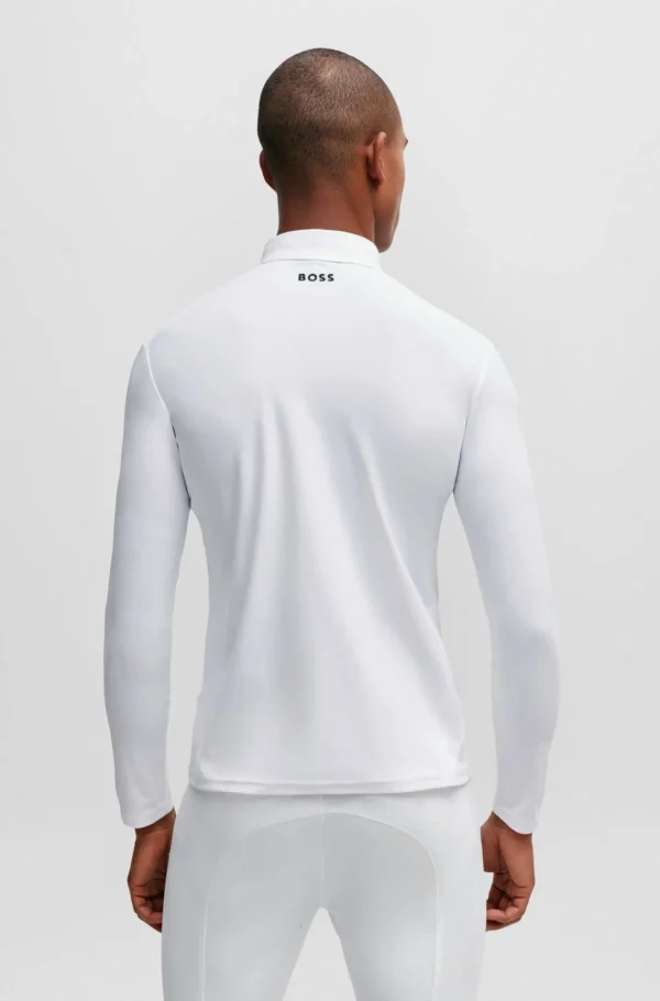 HUGO BOSS Roupa De Equitação>Camisa De Espetáculo Equestre Em Branco Com Detalhes De Riscas De Assinatura