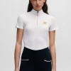 MULHER HUGO BOSS T-Shirts E Tops>Camisa De Treino De Meia Manga Equestre Em Pêssego