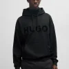 HUGO BOSS Sweats E Hoodies>Camisola Com Capuz De Ajuste Grande Em Terry De Algodão Com Logótipo Tonal