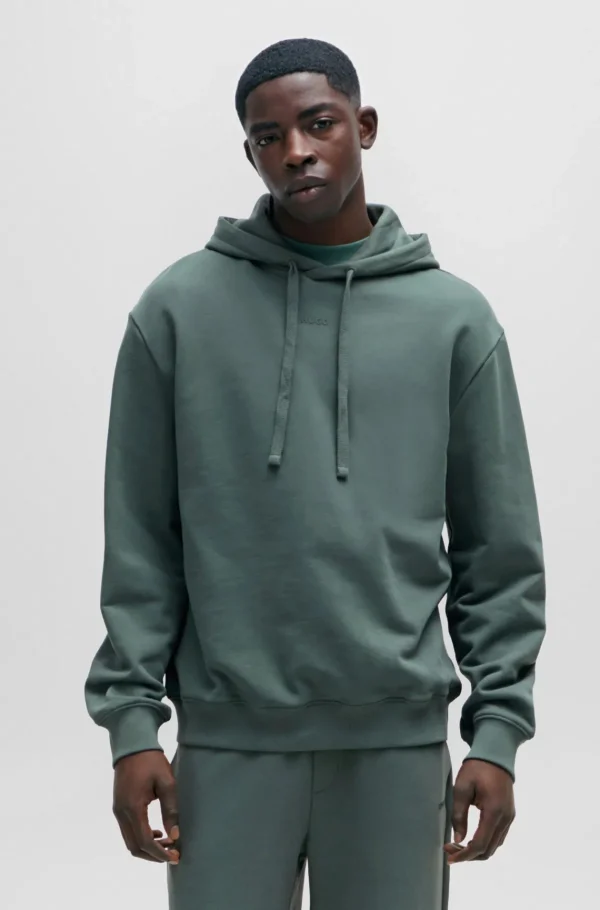 HUGO BOSS Sweats E Hoodies>Camisola Com Capuz De Ajuste Descontraído Em Terry De Algodão Com Estampado De Logótipo