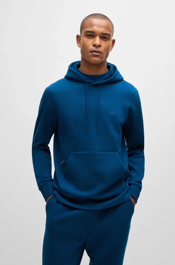 HUGO BOSS Sweats E Hoodies>Camisola Com Capuz De Algodão Elástico Com Logótipo De Sanduíche