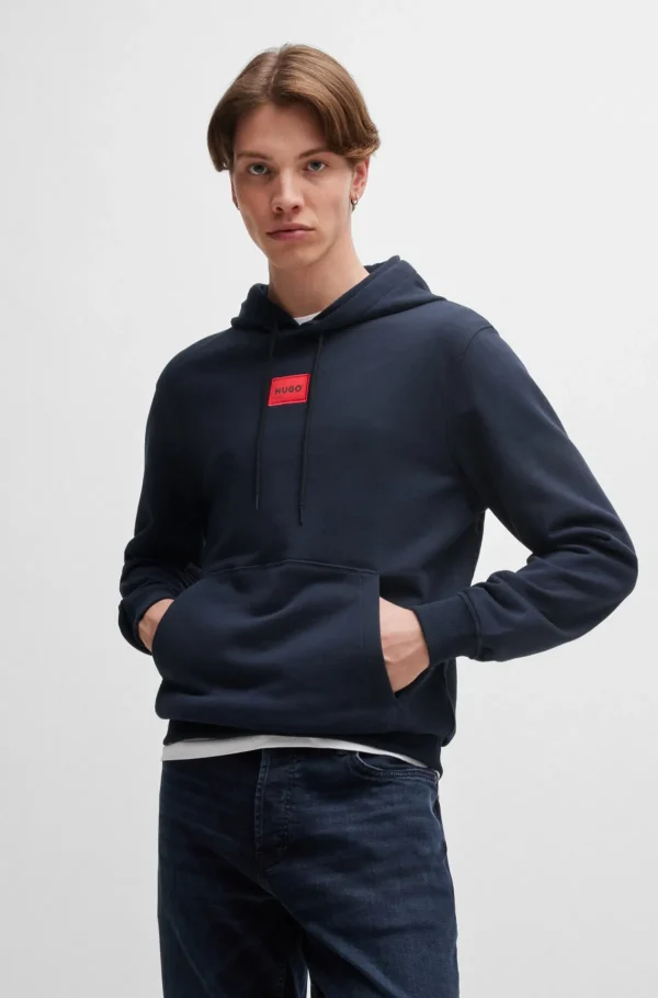 HUGO BOSS Sweats E Hoodies>Camisola Com Capuz De Terry De Algodão Com Etiqueta De Logótipo