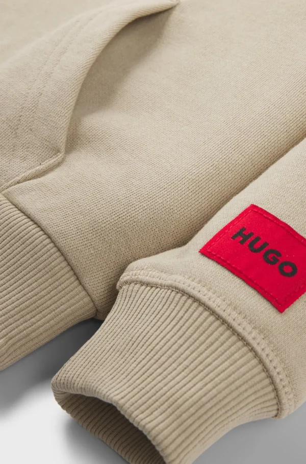 Crianças HUGO BOSS Partes De Cima Para Rapaz>Camisola Com Capuz Em Algodão Para Criança Com Logótipo Sazonal