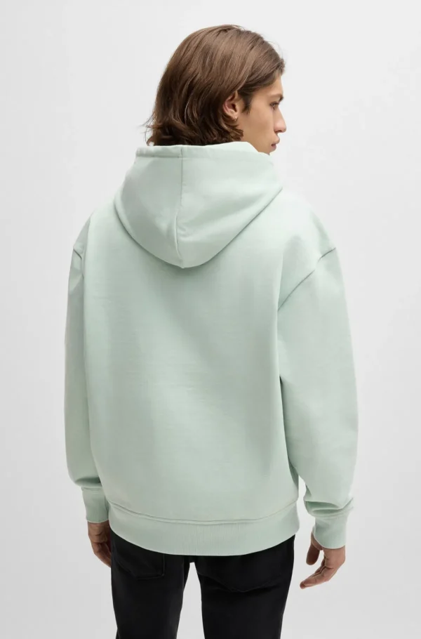 MULHER HUGO BOSS Sweats E Hoodies | Sweats E Hoodies>Camisola Com Capuz Em Terry De Algodão Num Ajuste Descontraído Para Todos Os Géneros