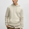 HUGO BOSS Sweats E Hoodies>Camisola Com Capuz Felpuda De Algodão E Emblema De Logótipo