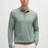 HUGO BOSS Camisolas E Cardigans | Polos>Camisola De Ajuste Slim Em Lã Virgem Com Colarinho Polo