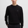 HUGO BOSS Sweats E Hoodies>Camisola De Algodão Felpudo Com Emblema De Logótipo