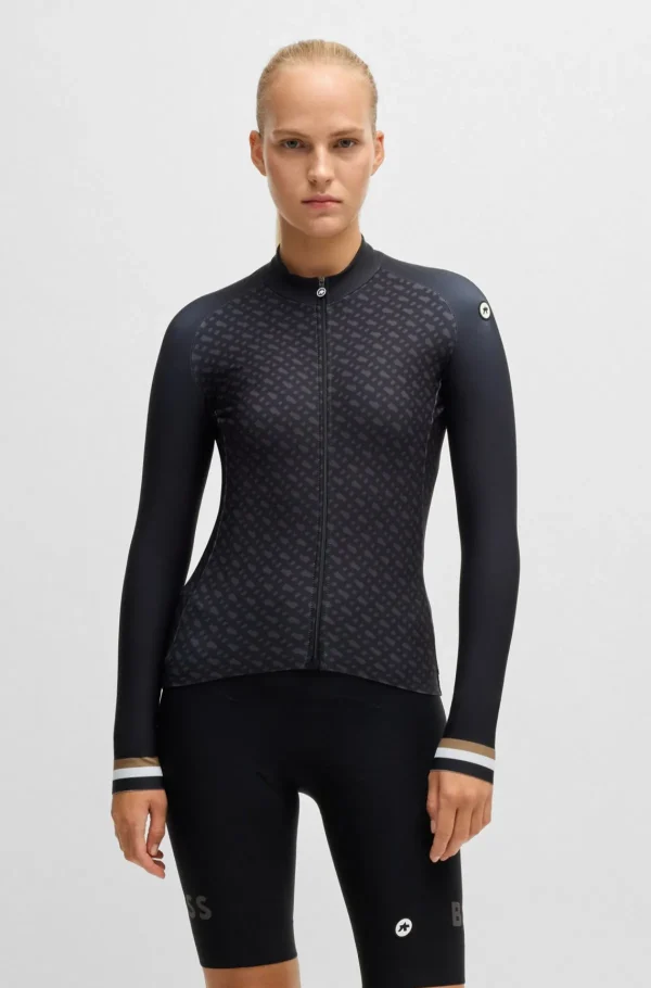 MULHER HUGO BOSS Ciclismo>Camisola De Treino BOSS X ASSOS Preta Com Três Bolsos Traseiros