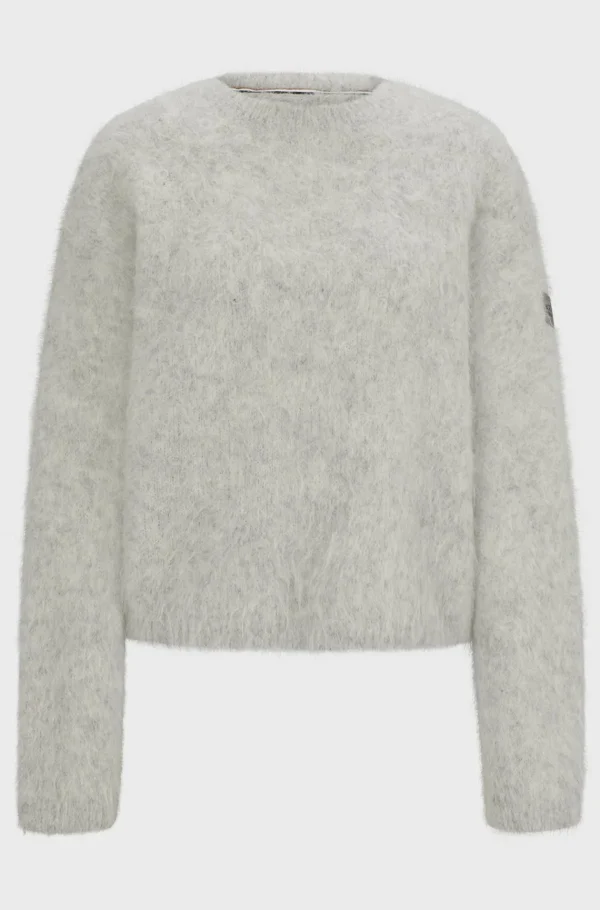 MULHER HUGO BOSS Camisolas E Cardigans>Camisola Volumosa Equestre Numa Mistura De Alpaca