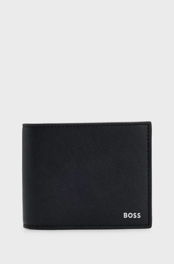 HUGO BOSS Carteiras>Carteira Tripla Estruturada Com Acabamentos Exclusivos