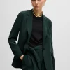 MULHER HUGO BOSS Blazers>Casaco De Ajuste Regular Resistente A Vincos Em Crepe