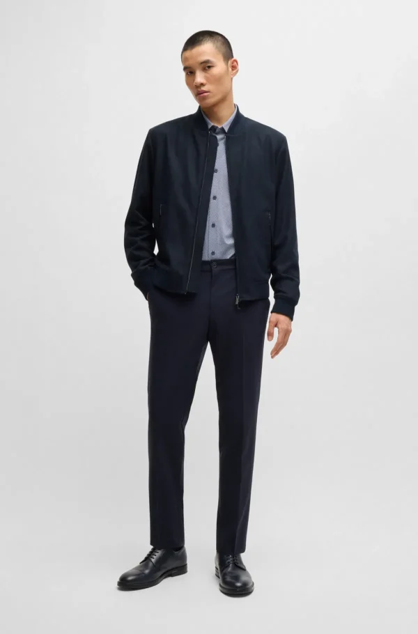 HUGO BOSS Blazers>Casaco De Ajuste Slim Com Fecho Duplo Frontal