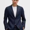 HUGO BOSS Blazers>Casaco De Ajuste Slim Em Jersey Elástico Com Lã