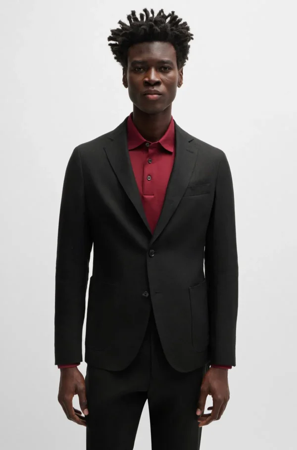 HUGO BOSS Blazers>Casaco De Ajuste Slim Em Linho