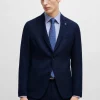 HUGO BOSS Blazers>Casaco De Ajuste Slim Em Tecido Elástico Melange