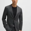 HUGO BOSS Blazers>Casaco De Ajuste Slim Em Jersey Elástico De Alto Desempenho Com Padrão